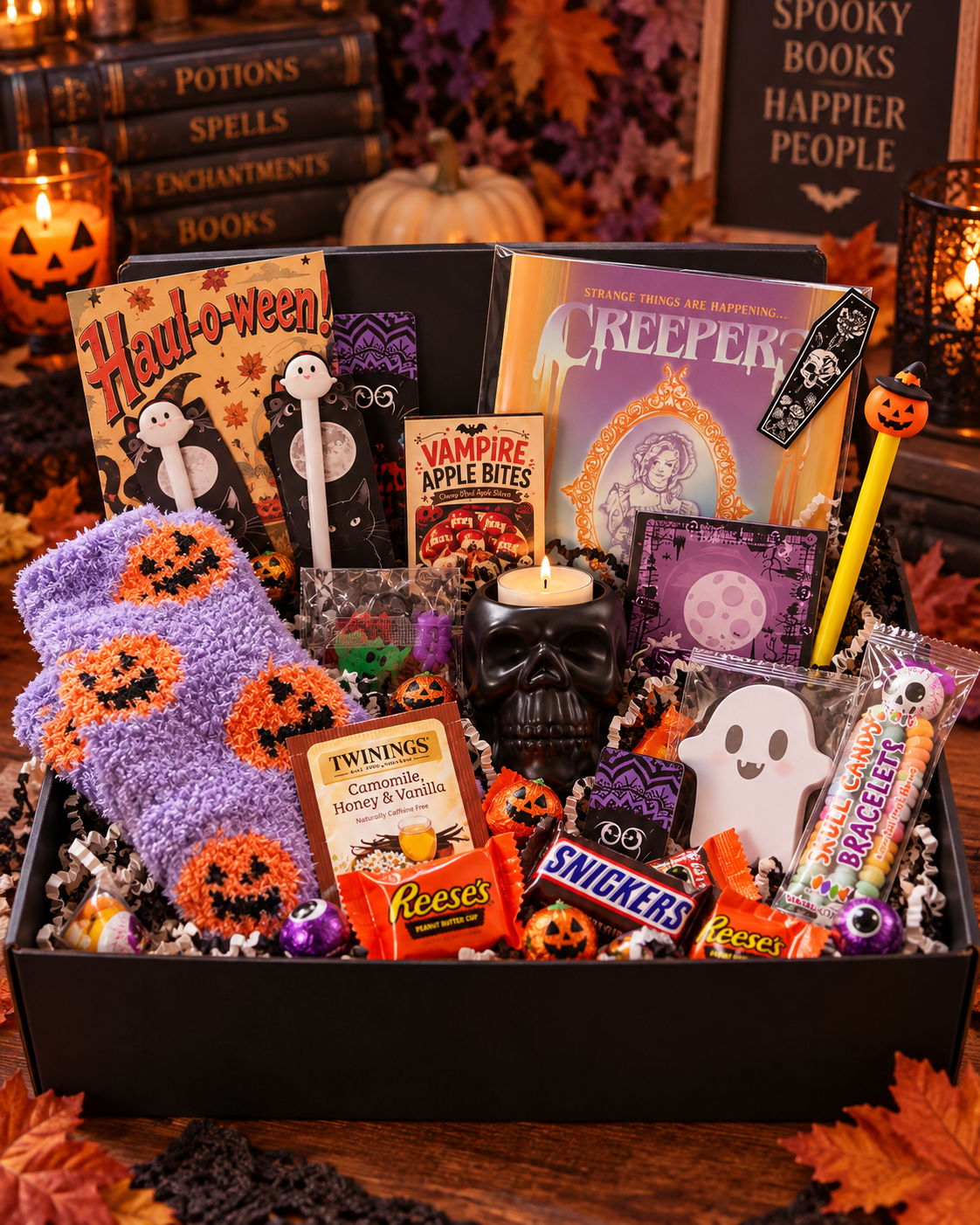 Hallowed Ink Bookstore ~ Halloween Boo Baskets