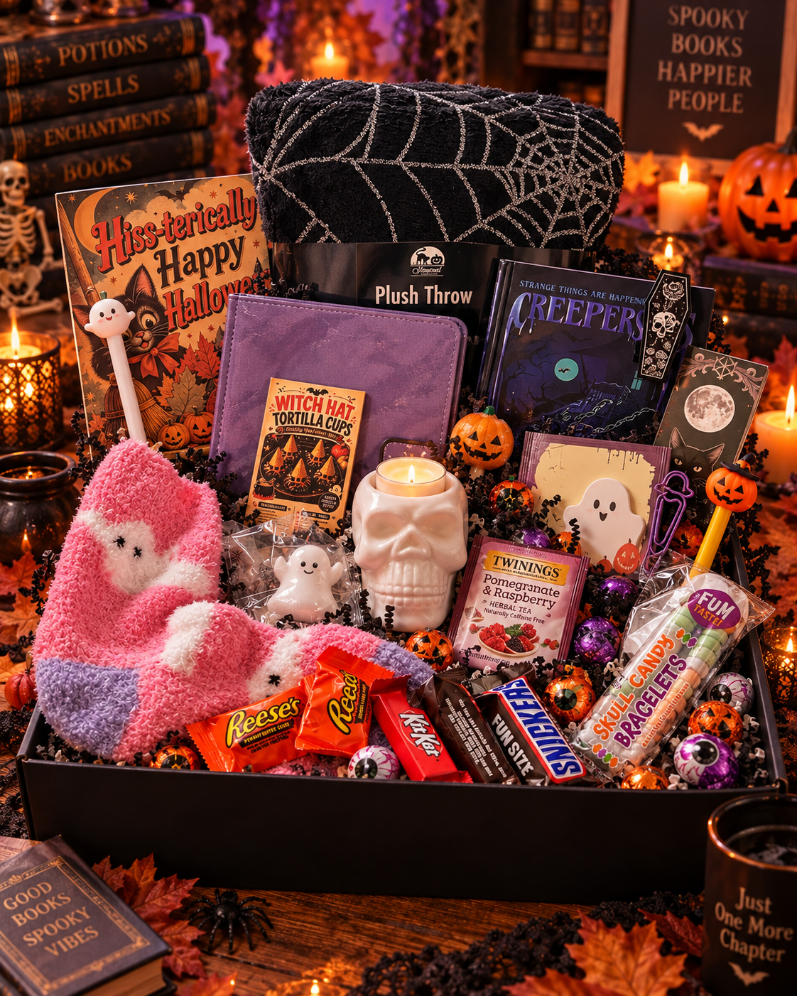 Hallowed Ink Bookstore ~ Halloween Boo Baskets